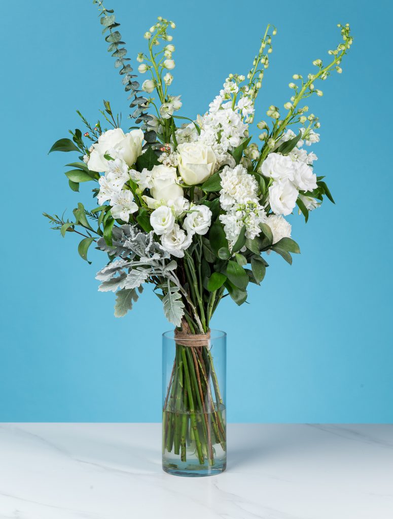 With Sympathy Single Roses Arrangement in Vase