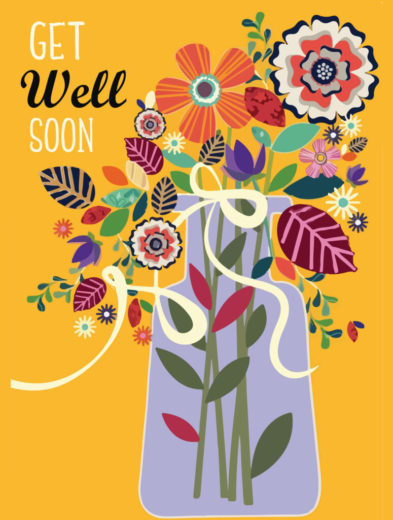 Get Well - Flower on Vase