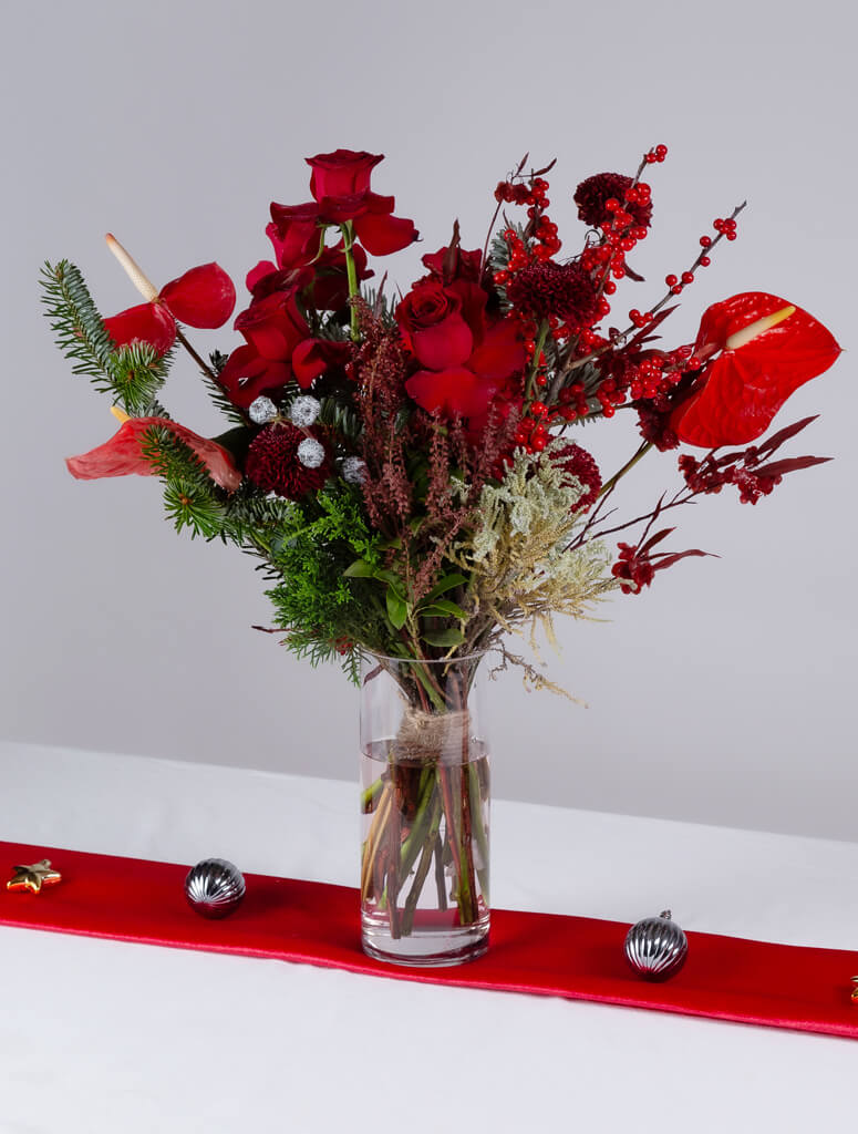 Santas Cheer vase arrangement