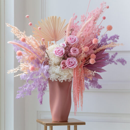 stunning dried flowers in vase
