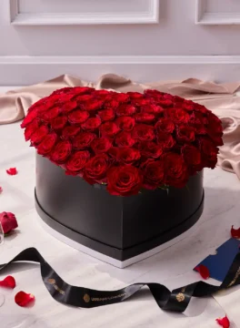 Premium black flower box