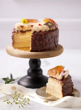 Lemon Hazelnut Rocher Cake Inside