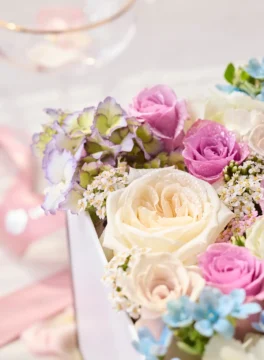 Roses in a white box, birthday gift