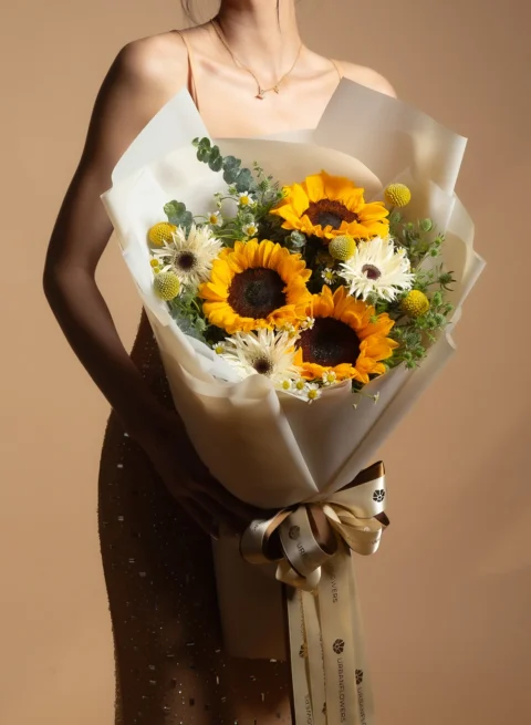 ดอกไม้แสดงความยินดี ดอกทานตะวัน