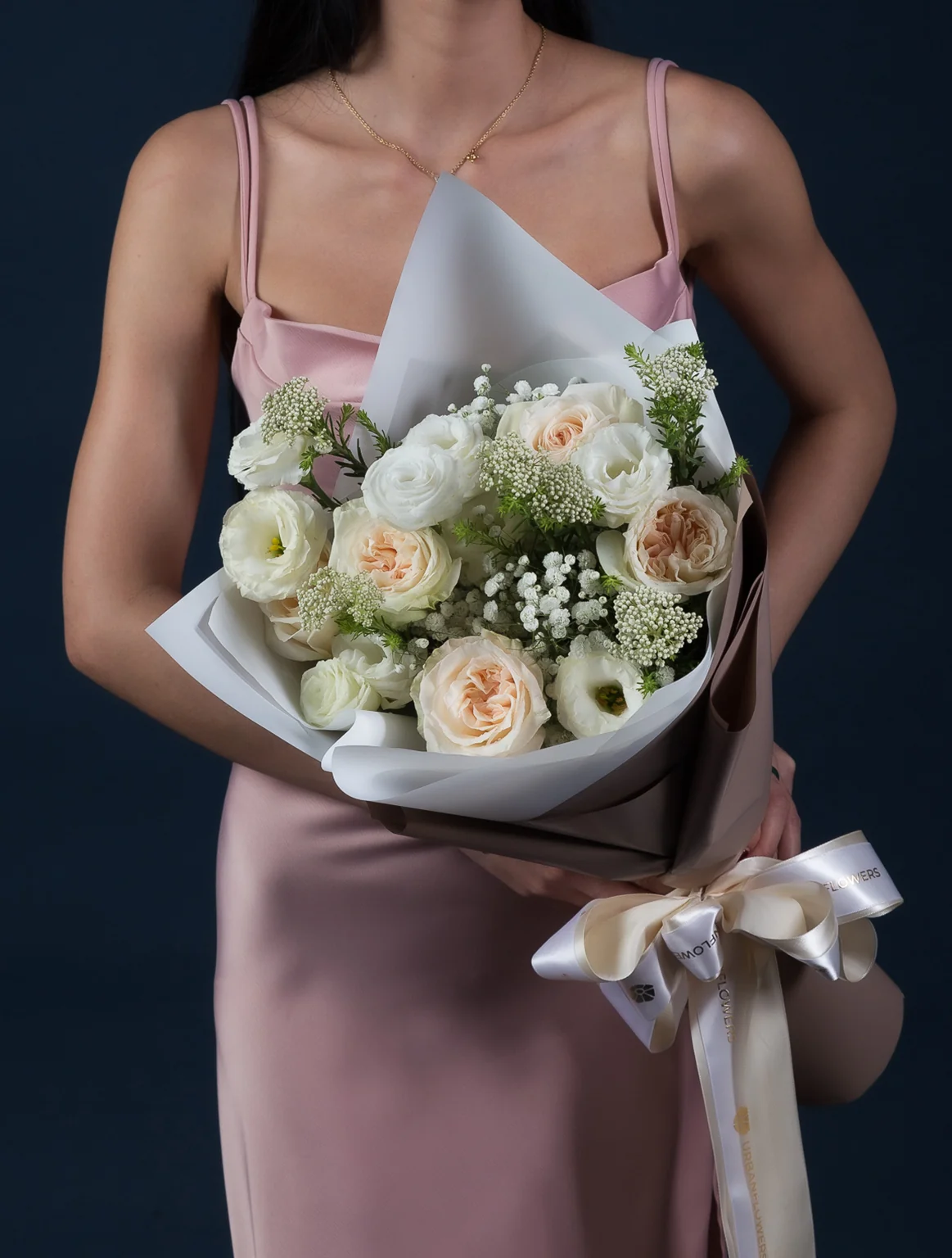 Pure white roses