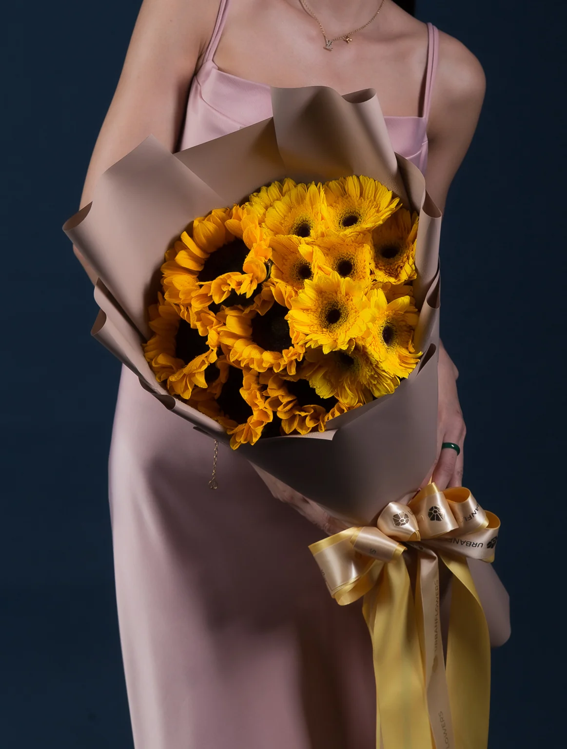 Yellow congratulatory flowers, Gerbera