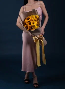 Yellow Gerbera, yellow congratulation flower