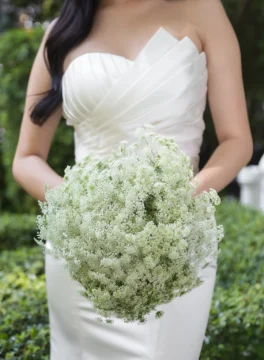 ช่อดอกไม้เจ้าสาว ดอกแอมมี่สีขาว
