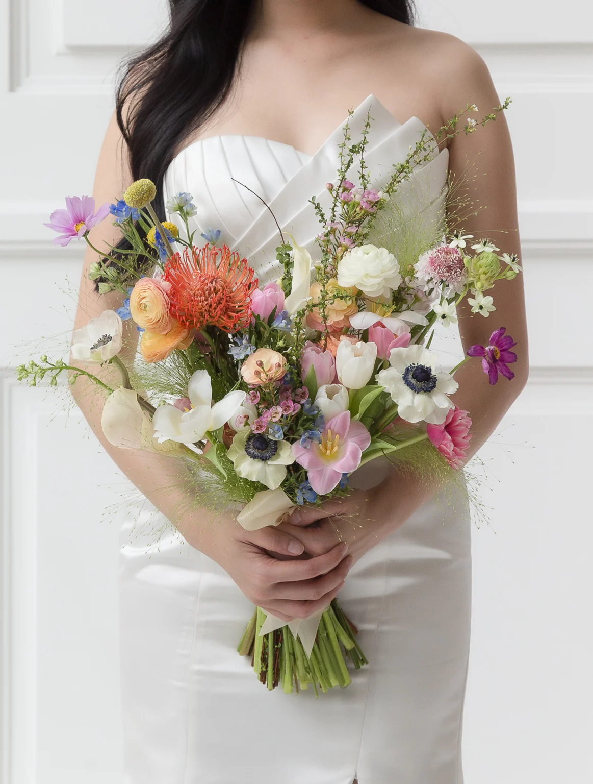 Amoureux Pink Tulips Bridal Bouquet