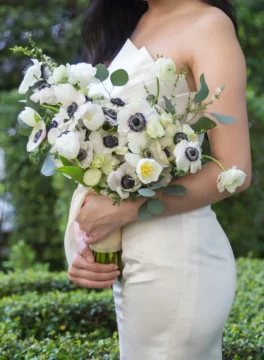 Bridal Bouquet - Pure white anemone bouquet