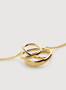 สร้อยคอ Freja ทองเคลือบ 18K บนเงินสเตอร์ลิง – มุมใกล้