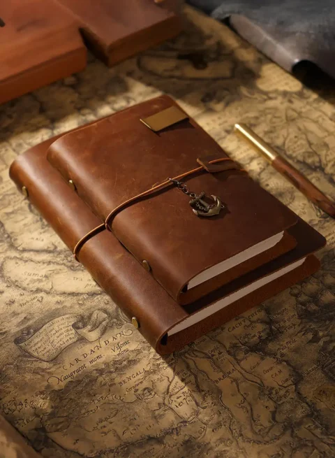 Genuine leather travel book