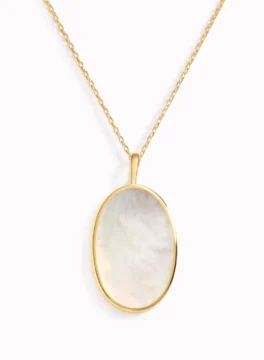 Måne Pendant Necklace with Mother of Pearl Fine Jewelry