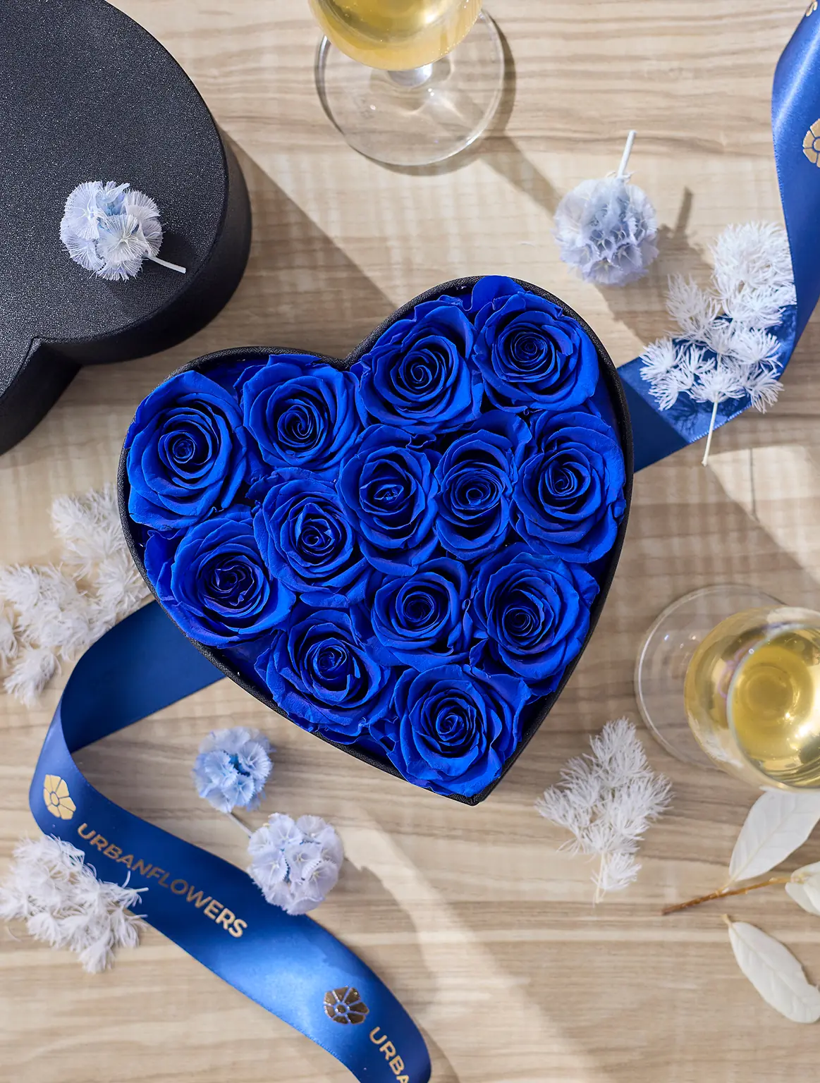 ดอกกุหลาบอมตะสีน้ำเงิน 13 ดอก