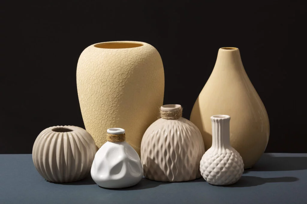 close up arrangement modern vases 1