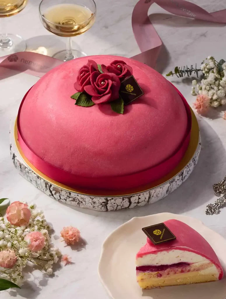 เค้กเจ้าหญิงสวีเดน 5 ปอนด์ 25 ซม. มาร์ซิปันชมพู